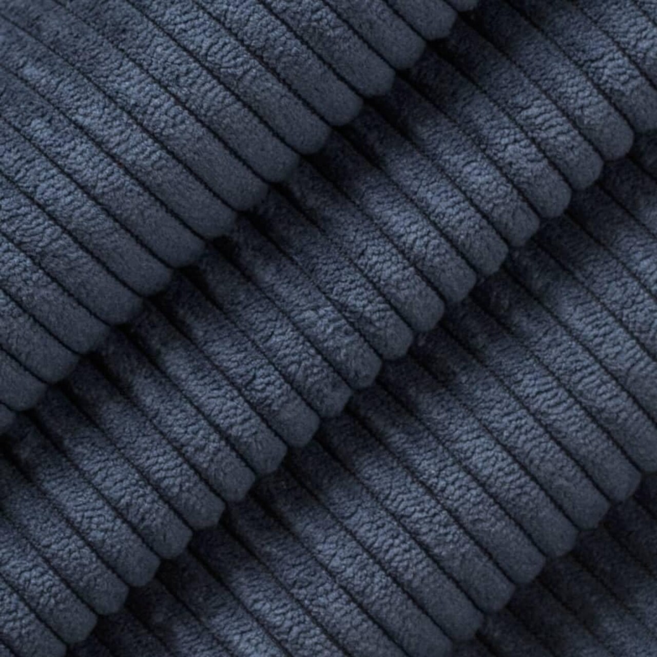 Blue Small Scale Stripe Corduroy Velvet Upholstery Fabric by The Yard - SKU: Burnett Marine